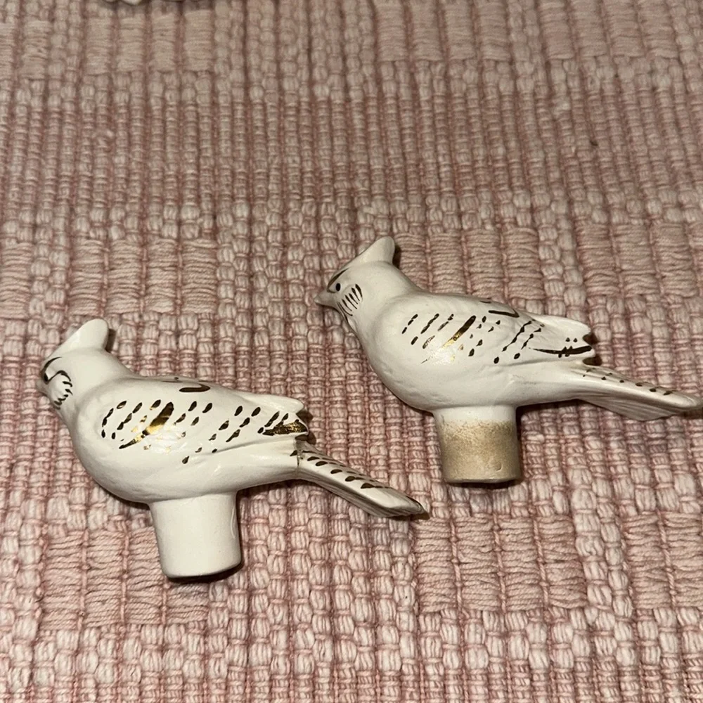 Vintage Napco Perched Birds Salt And Pepper Shaker Set 1951 Original Label